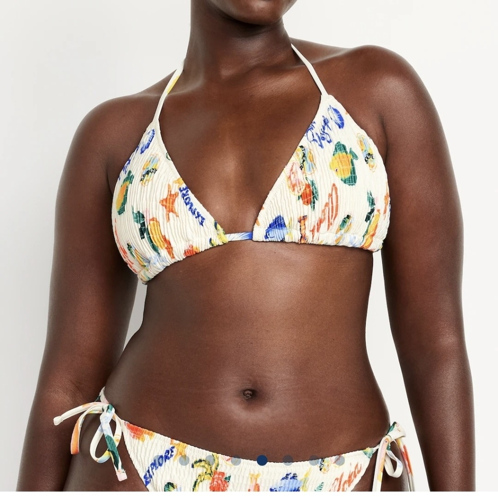 Old Navy Textured Go Fish During Bikini Swim Set XL NWT *C5
